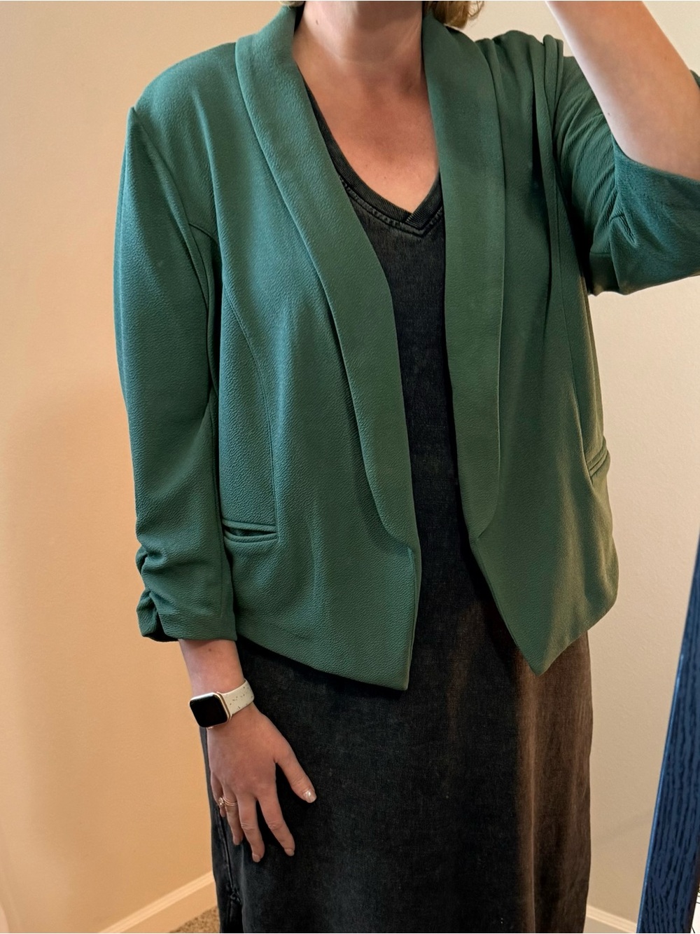 torrid Forest Green Open-Front Blazer